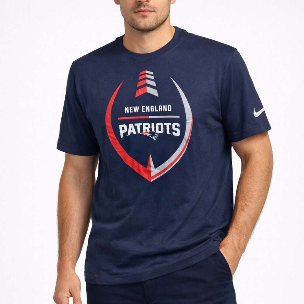 Nike Dri-FIT Men's New England Patriots Graphic Tee – Navy – NWT
